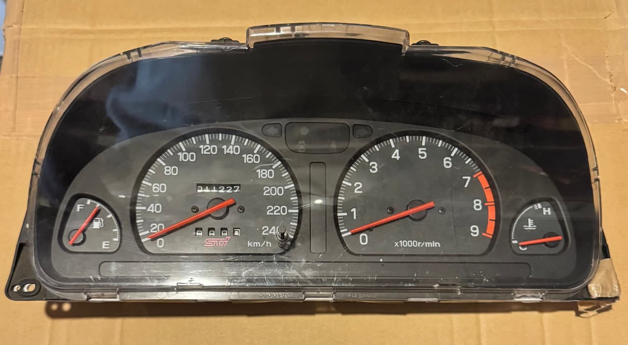 Subaru Impreza GC8 STI Full Scale Speedometer – Genuine OEM JDM Cluster – Rare OOP